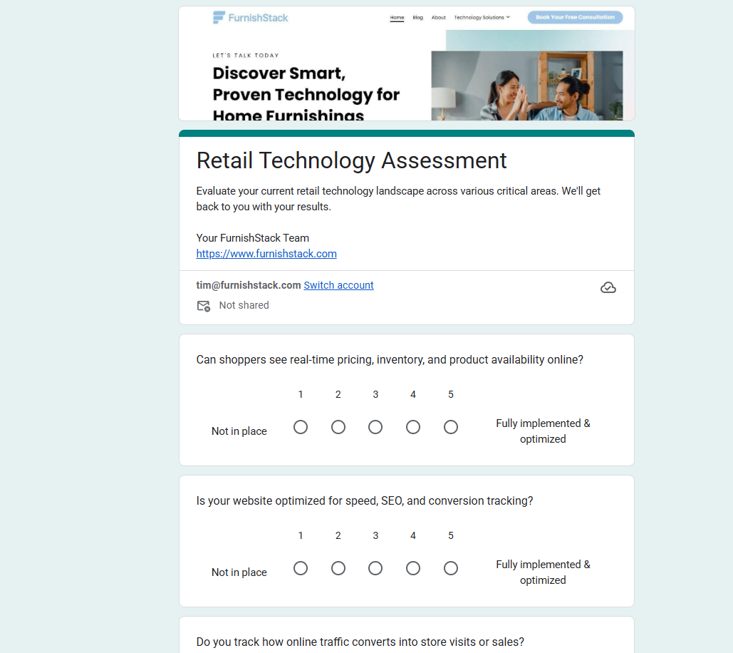 Technology Audit for Furniture Retailers